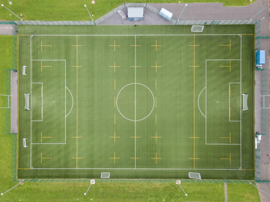 Cardiff and Vale College Cardiff and Vale College, Eastern Community Campus astroturf aerial photograph