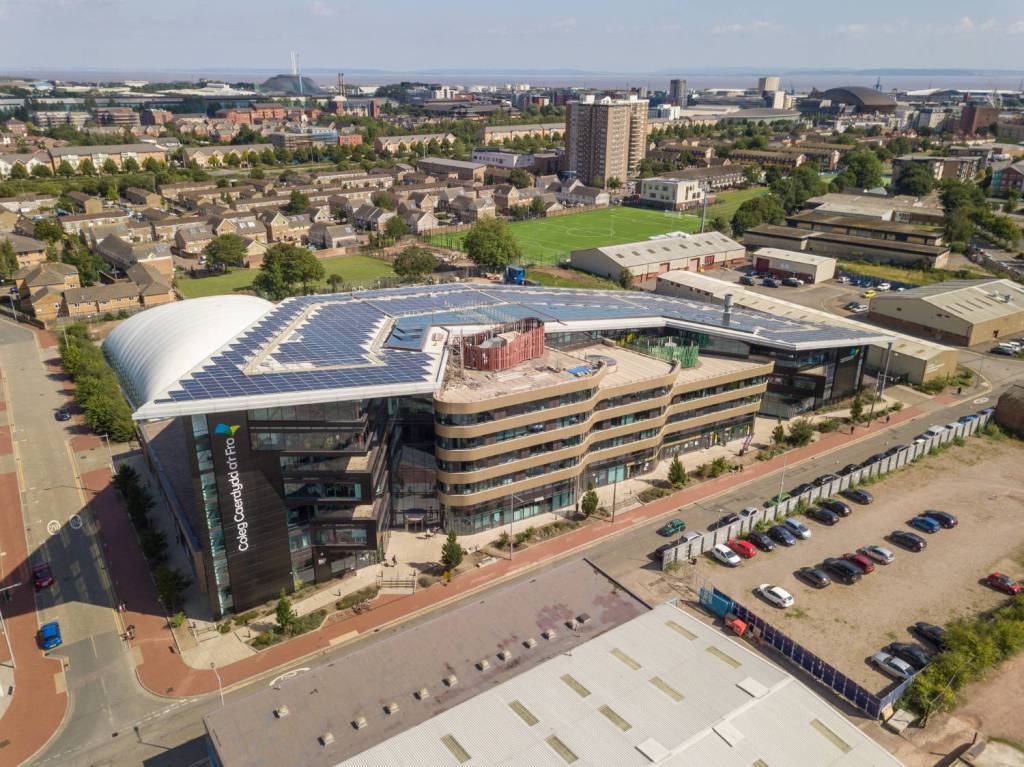 Cardiff and Vale College 2 Cardiff and Vale College City Centre Campus aerial photograph